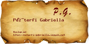 Péterfi Gabriella névjegykártya
