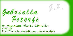 gabriella peterfi business card