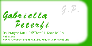 gabriella peterfi business card